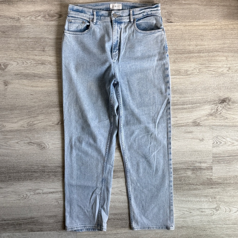 Lou & Grey High Waist Straight Crop Jean Light Denim, Size 31